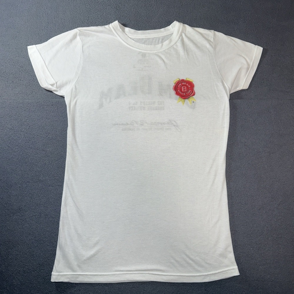Women's Jim Beam White T-Shirt L Kentucky Bourbon Whiskey